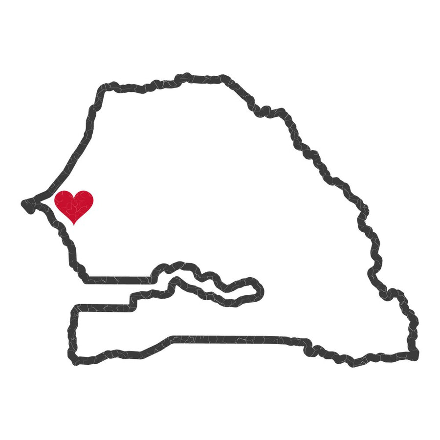 Senegal Dakar Mission Heart Map design