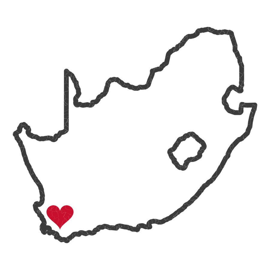 South Africa Cape Town Mission Heart Map design