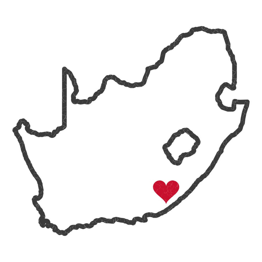 South Africa East London Mission Heart Map design