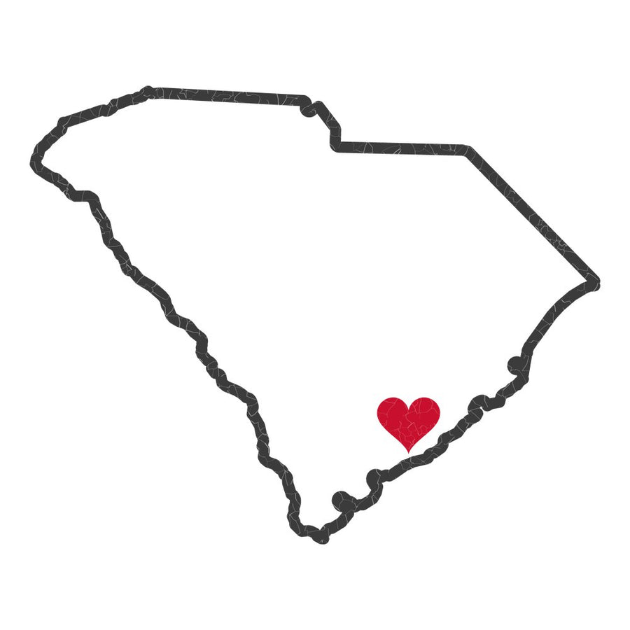 South Carolina Charleston Mission Heart Map design