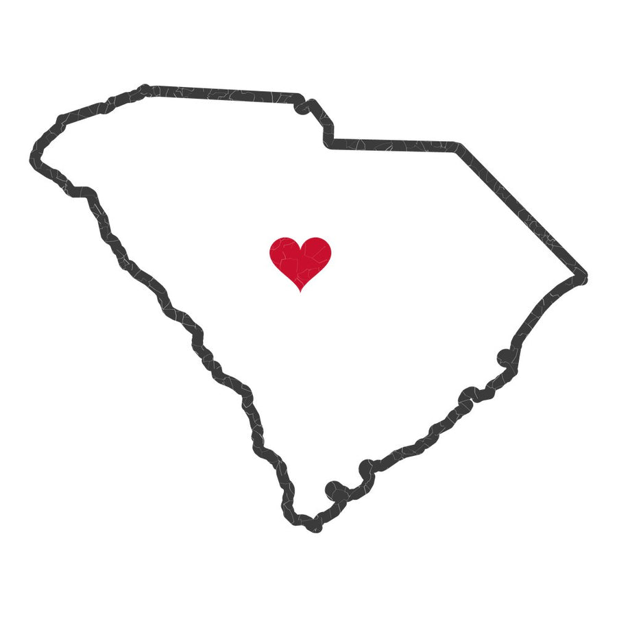 South Carolina Columbia Mission Heart Map design
