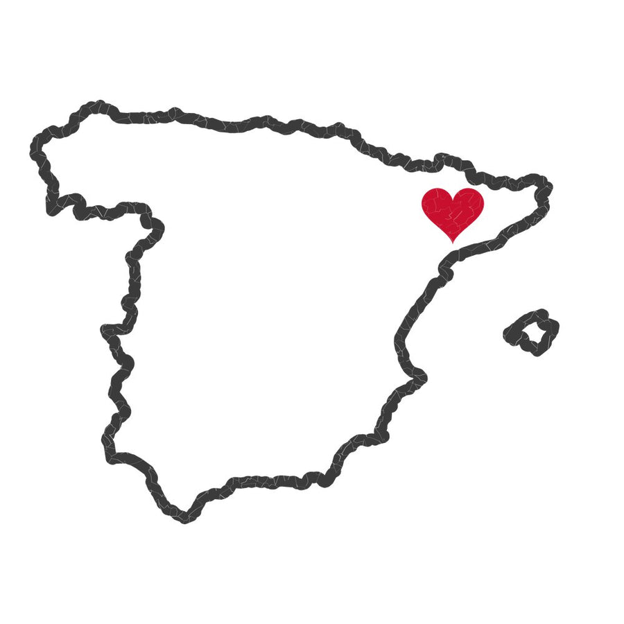 Spain Barcelona Mission Heart Map design