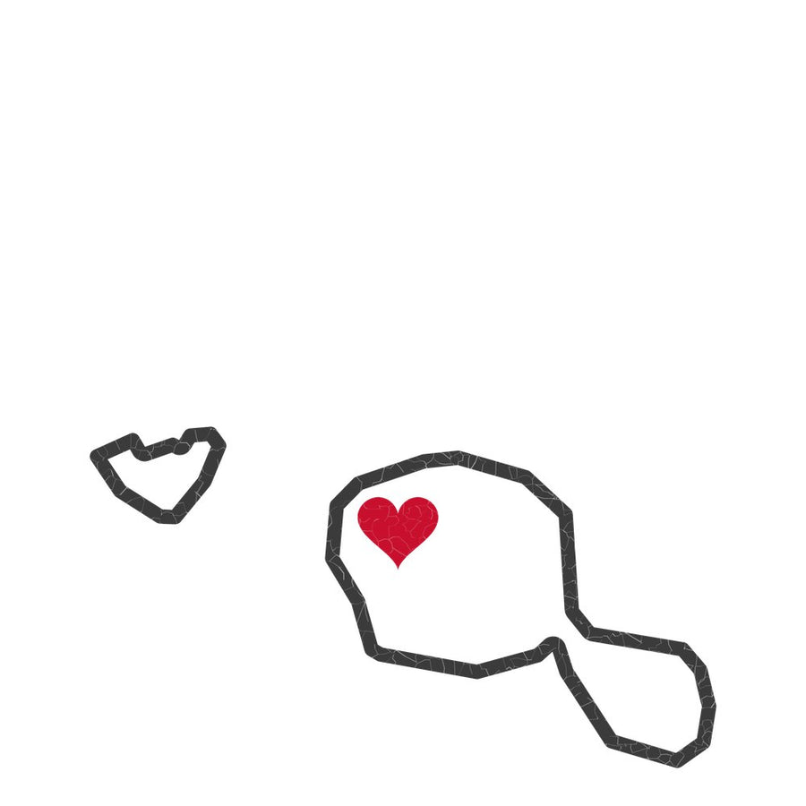 Tahiti Papeete Mission Heart Map design