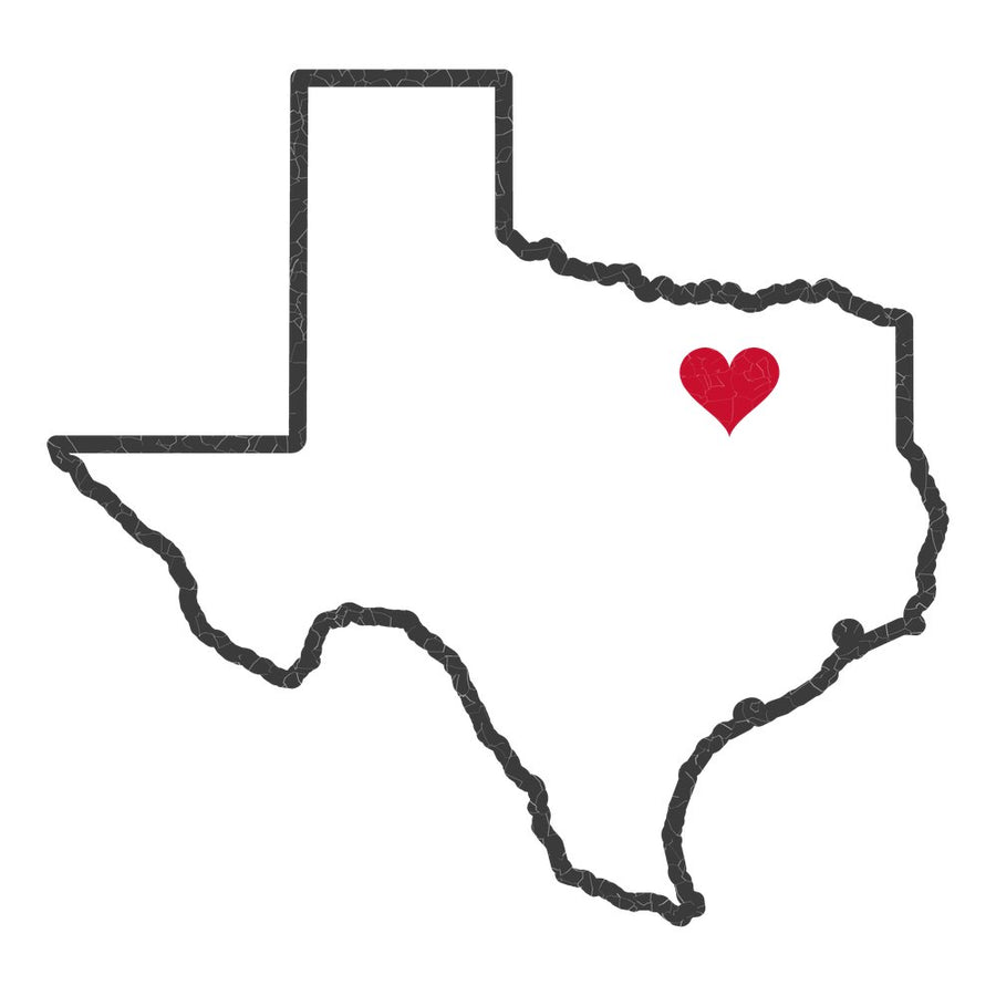 Texas Dallas East Mission Heart Map design
