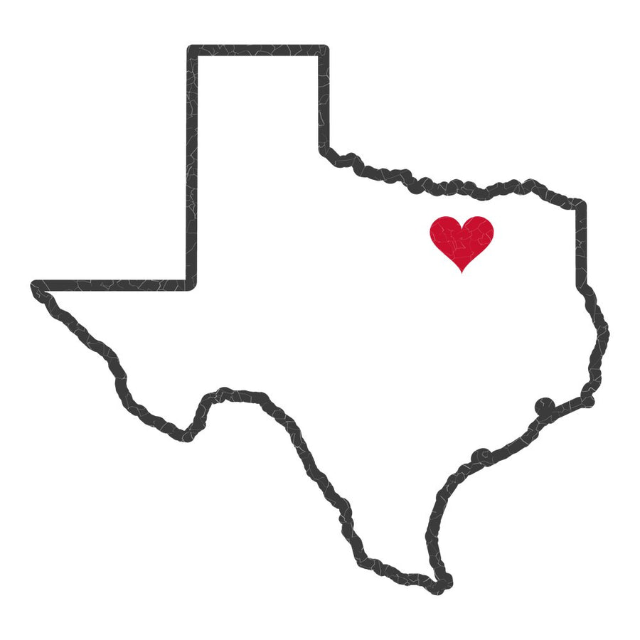 Texas Dallas North Mission Heart Map design