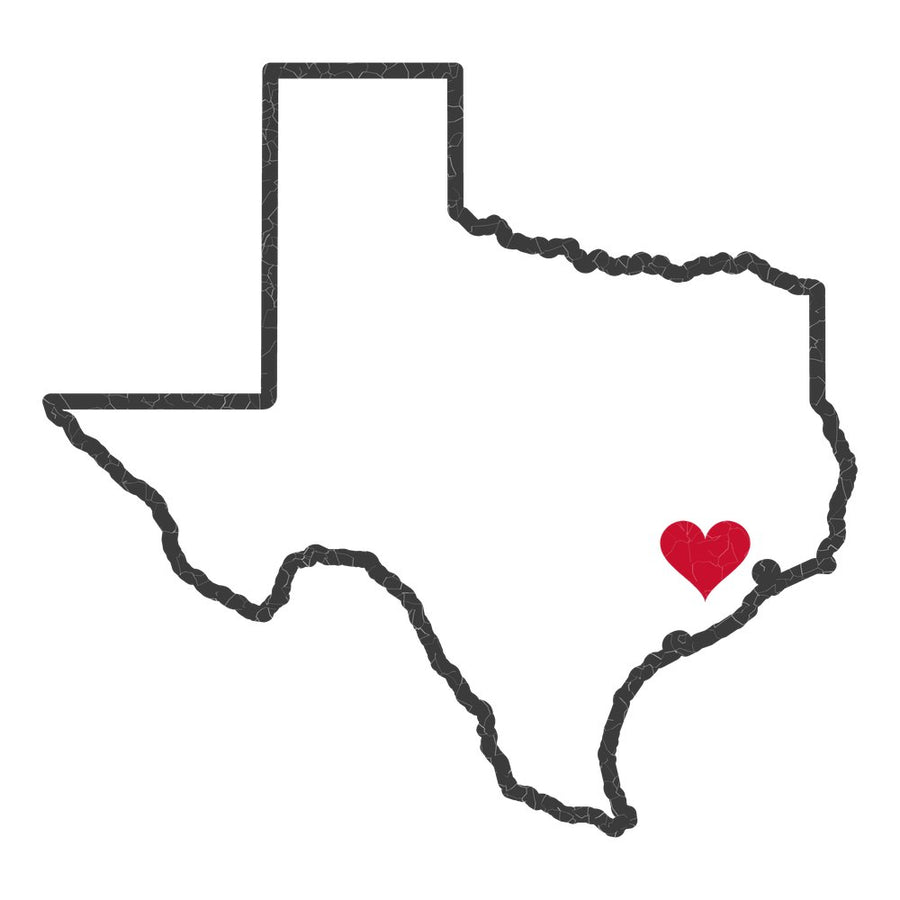 Texas Houston West Mission Heart Map design
