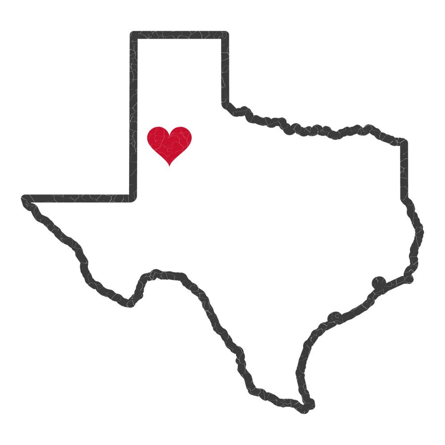 Texas Lubbock Mission Heart Map design