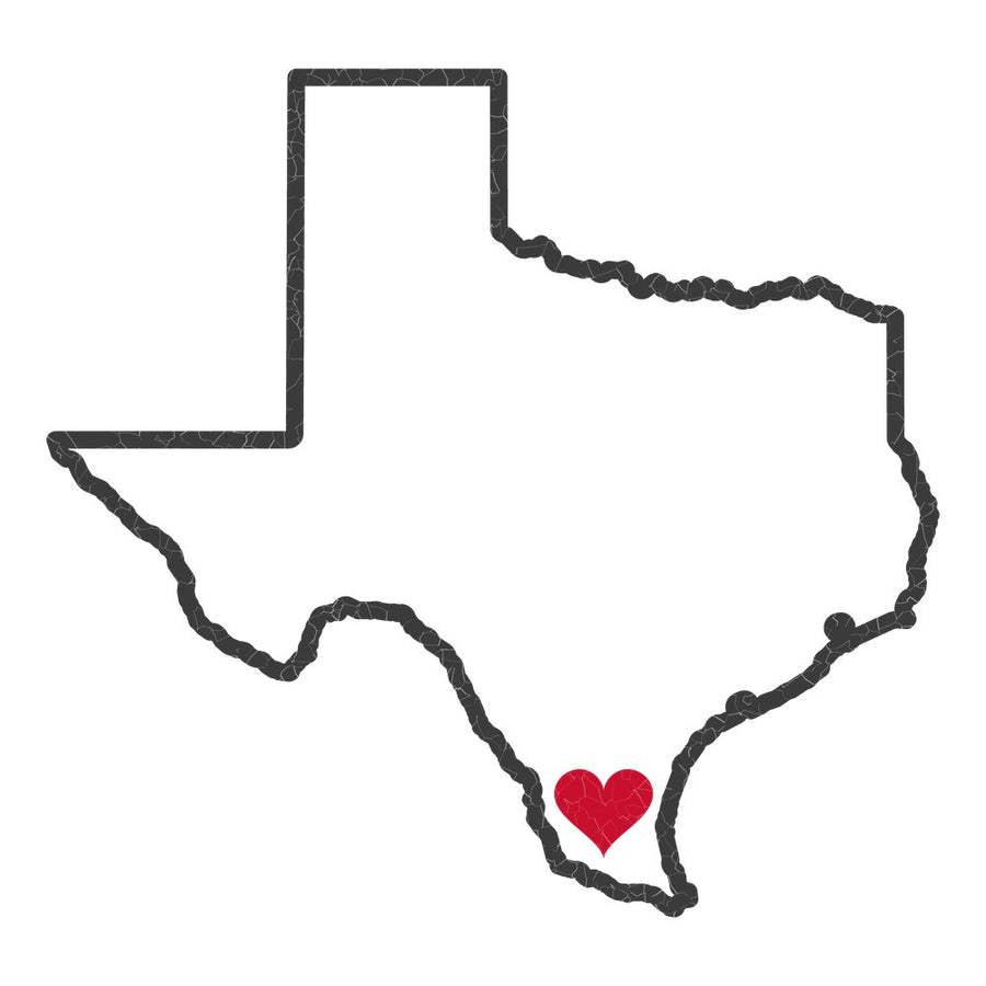 Texas McAllen Mission Heart Map design