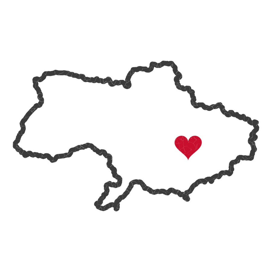 Ukraine Dnipro Mission Heart Map design