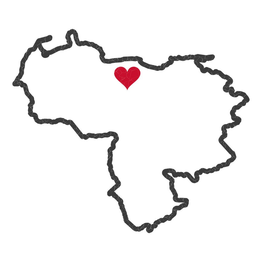 Venezuela Caracas Mission Heart Map design