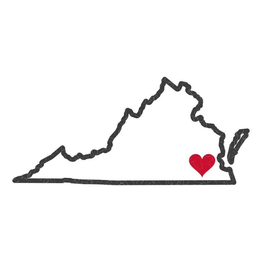 Virginia Norfolk Mission Heart Map design