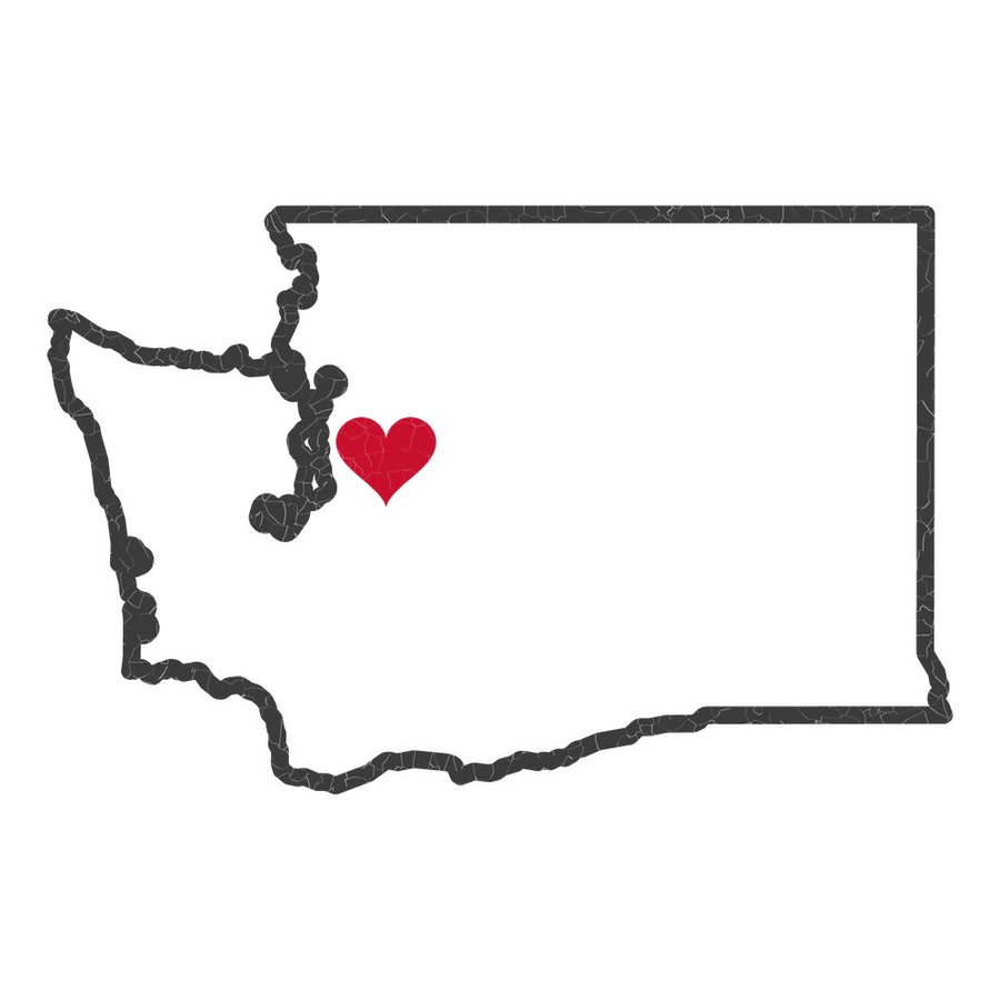 Washington Seattle Mission Heart Map design