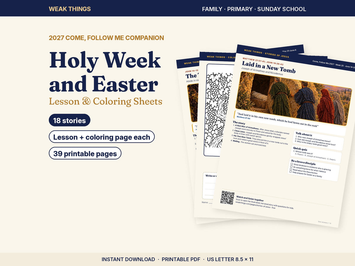 Holy Week and Easter Lesson & Coloring Sheets printable, image 1