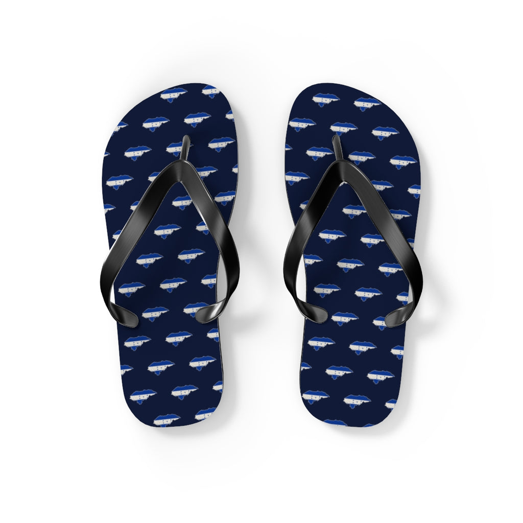 Honduras Mission flag map flip flops by Weak Things view 2
