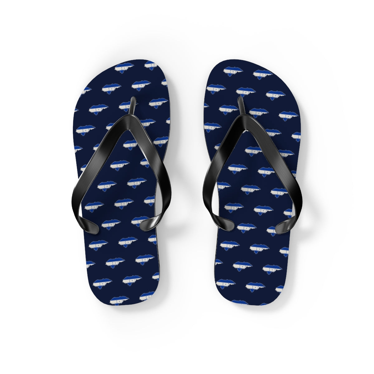 Honduras Mission flag map flip flops by Weak Things view 2