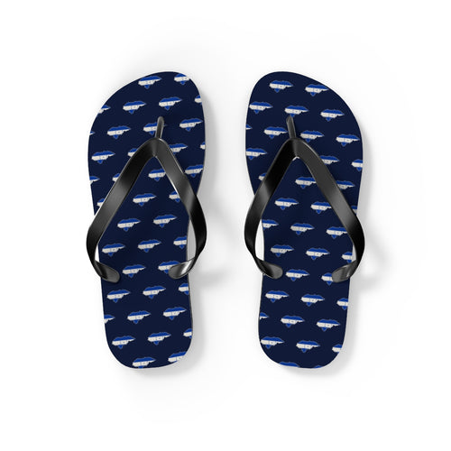 Honduras Mission flag map flip flops by Weak Things view 2