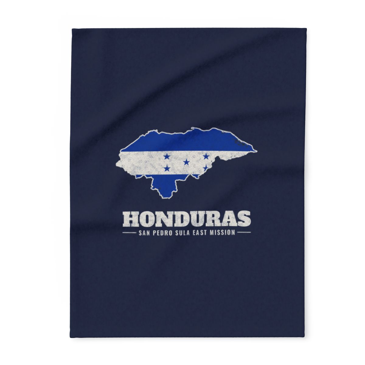 Honduras San Pedro Sula East Mission flag map fleece blanket by Weak Things