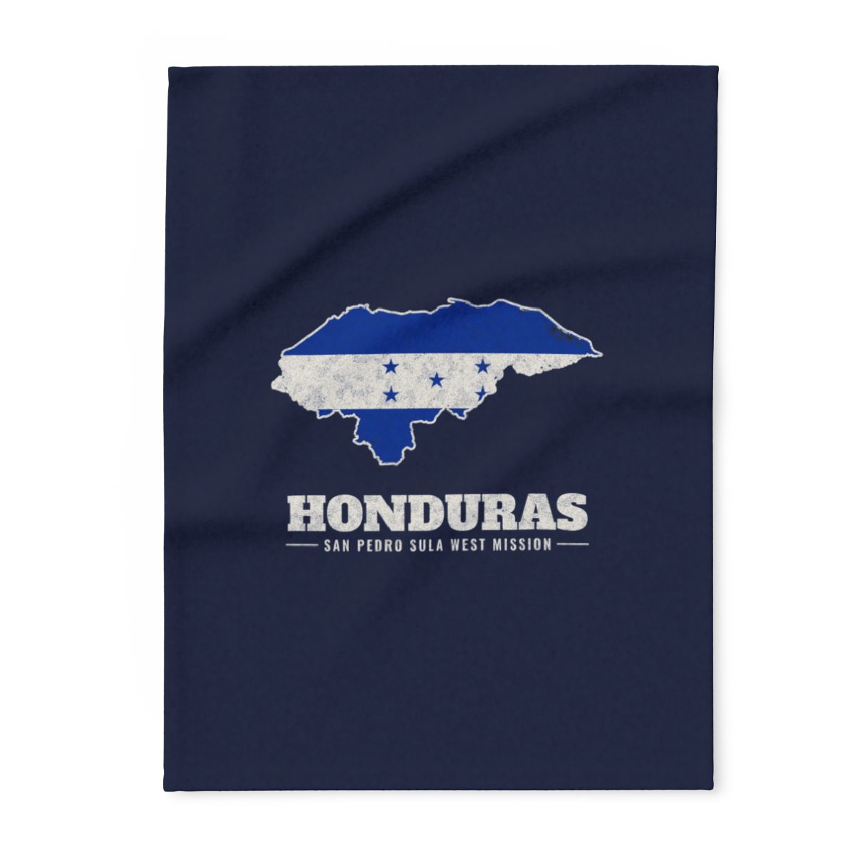Honduras San Pedro Sula West Mission flag map fleece blanket by Weak Things