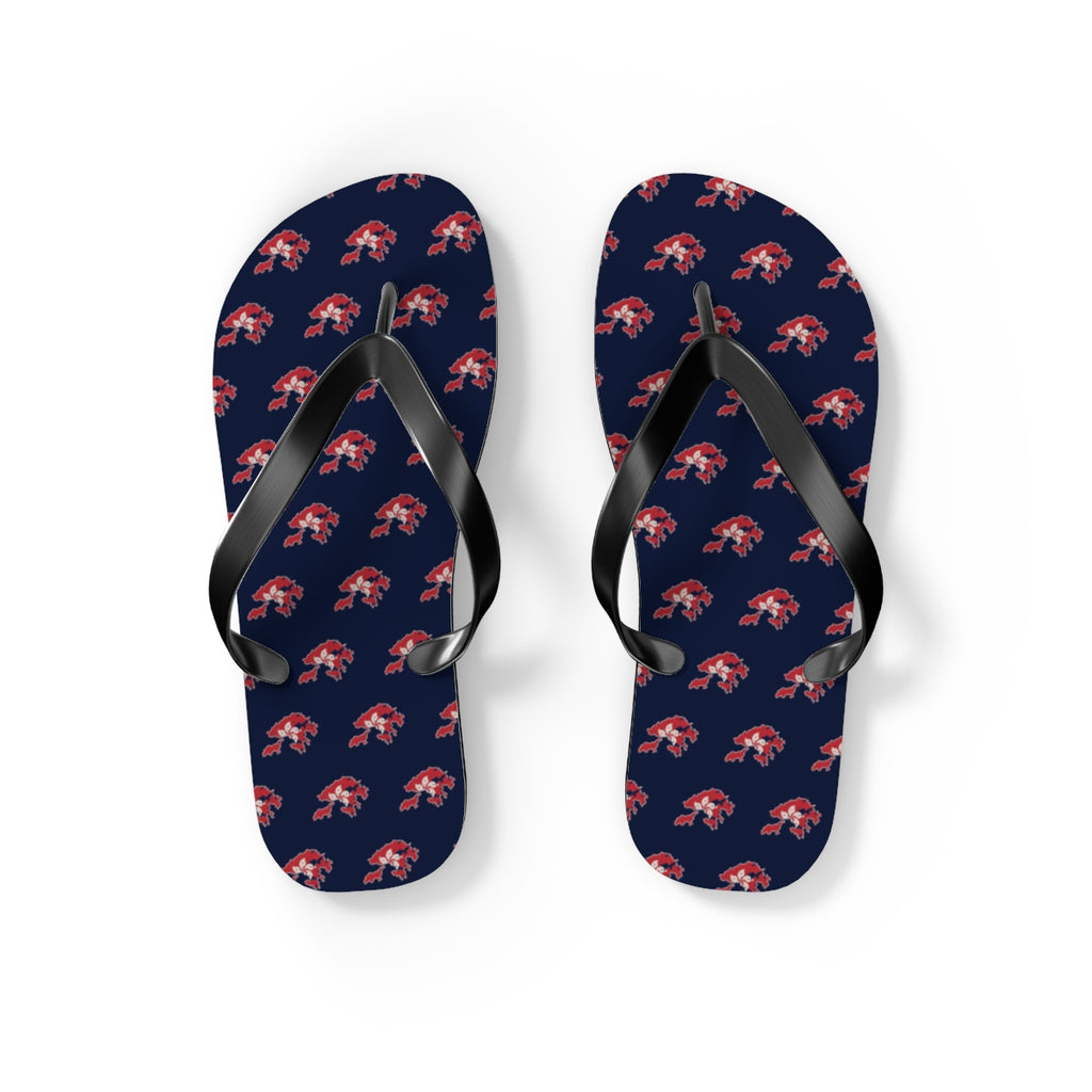 Hong Kong Mission flag map flip flops by Weak Things view 2