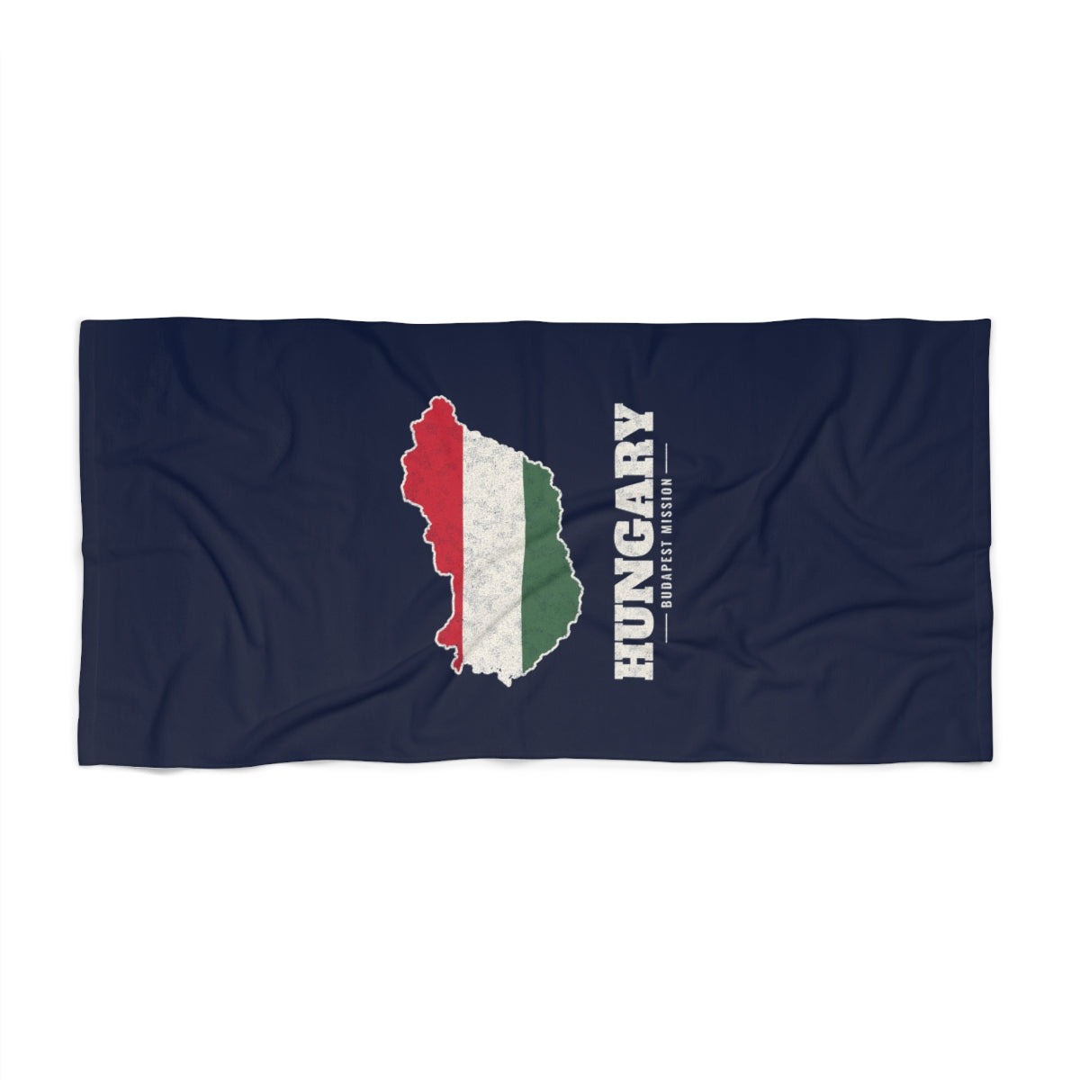 Hungary Budapest Mission flag map beach towel by Weak Things view 2