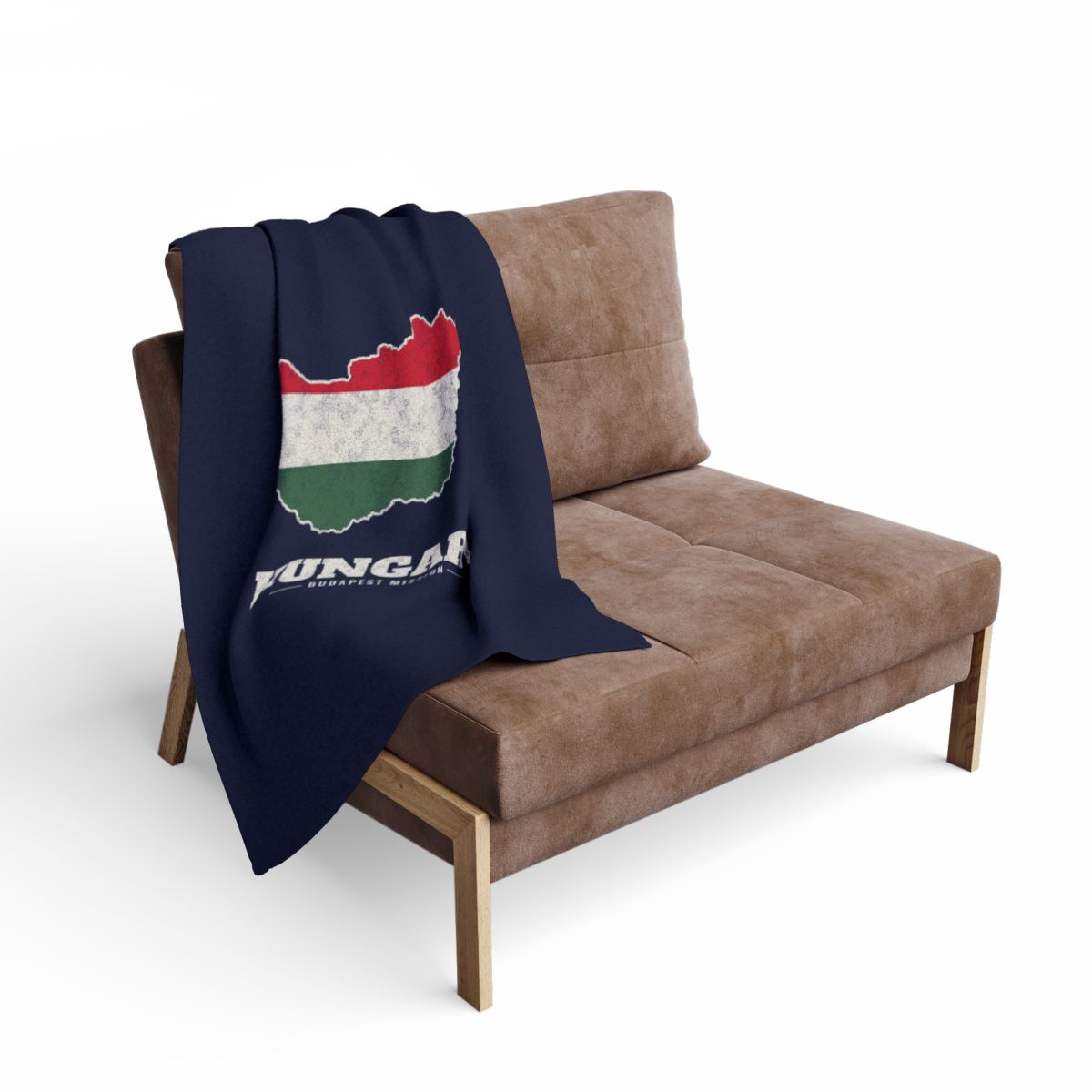 Hungary Budapest Mission flag map fleece blanket by Weak Things view 2