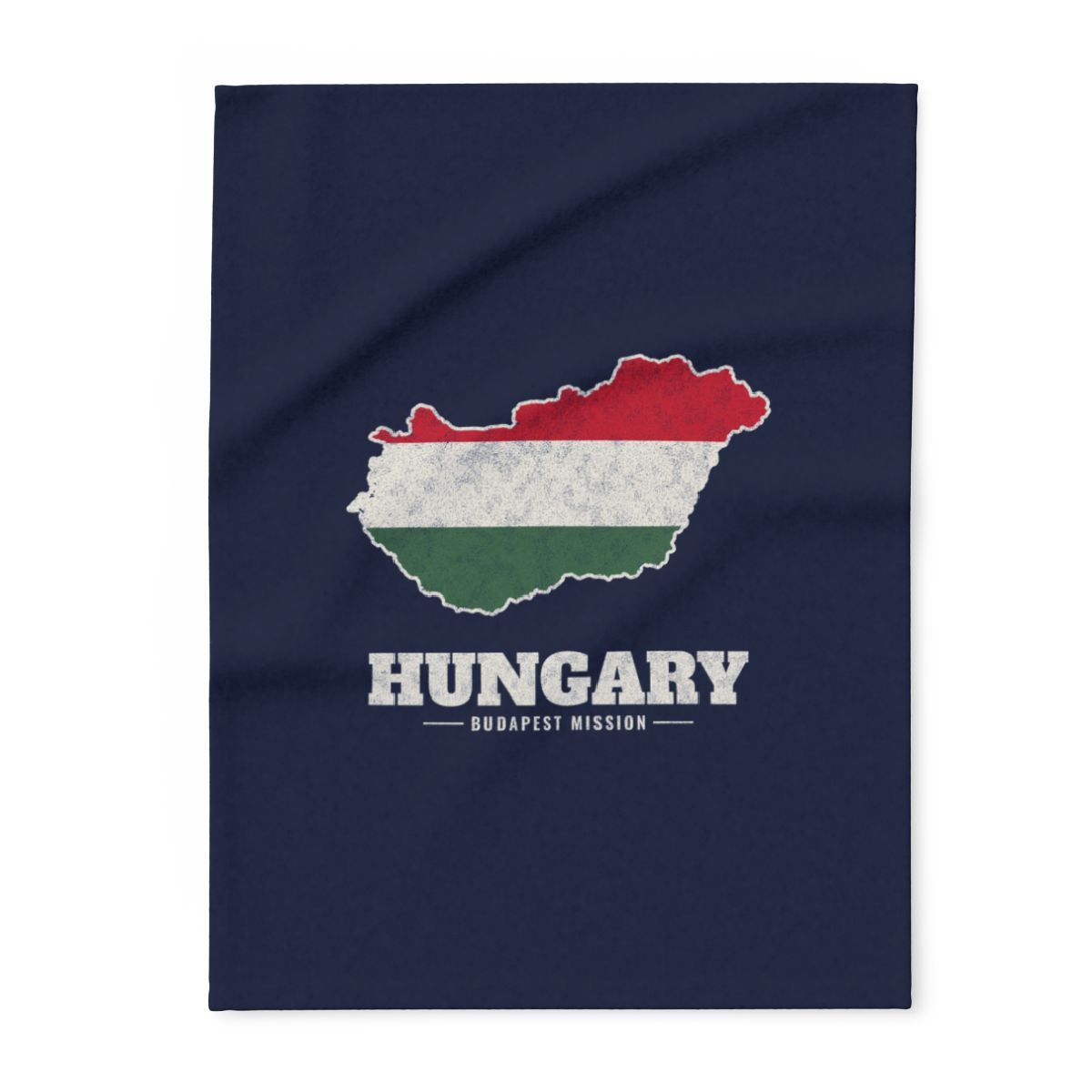 Hungary Budapest Mission flag map fleece blanket by Weak Things