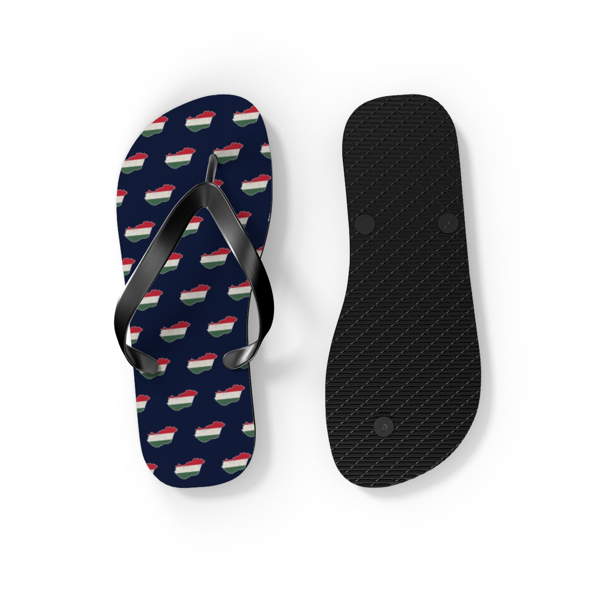Hungary Mission flag map flip flops by Weak Things view 4