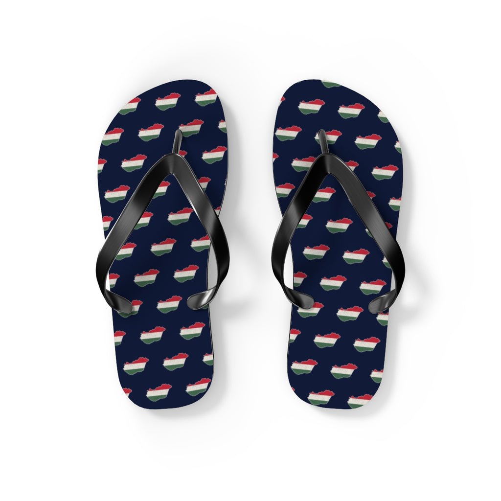 Hungary Mission flag map flip flops by Weak Things view 2