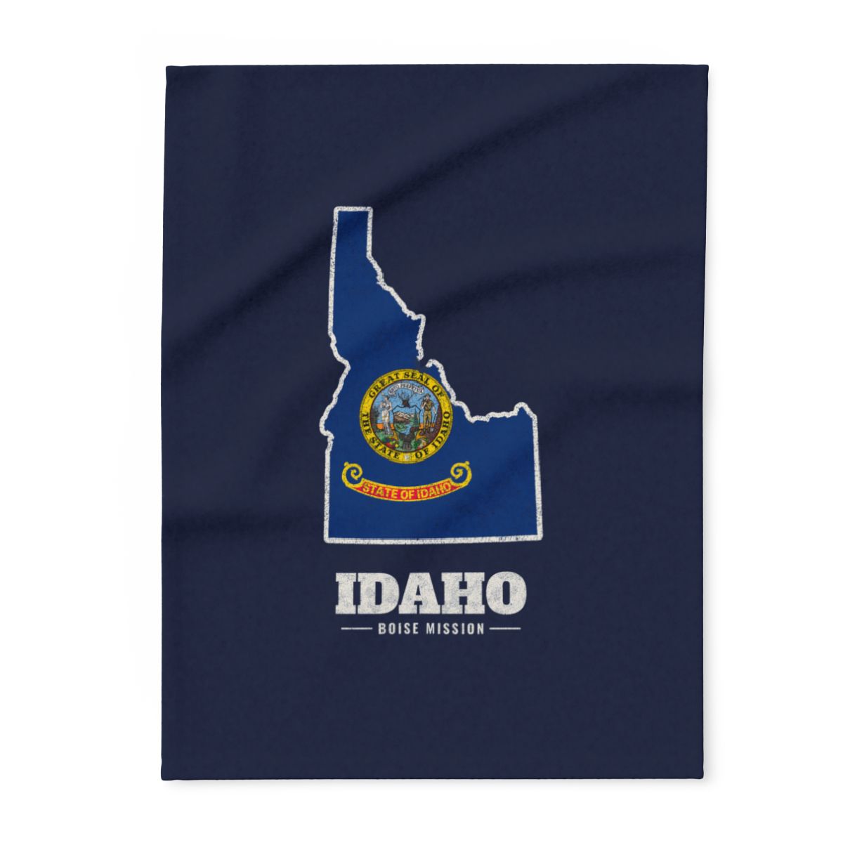 Idaho Boise Mission flag map fleece blanket by Weak Things