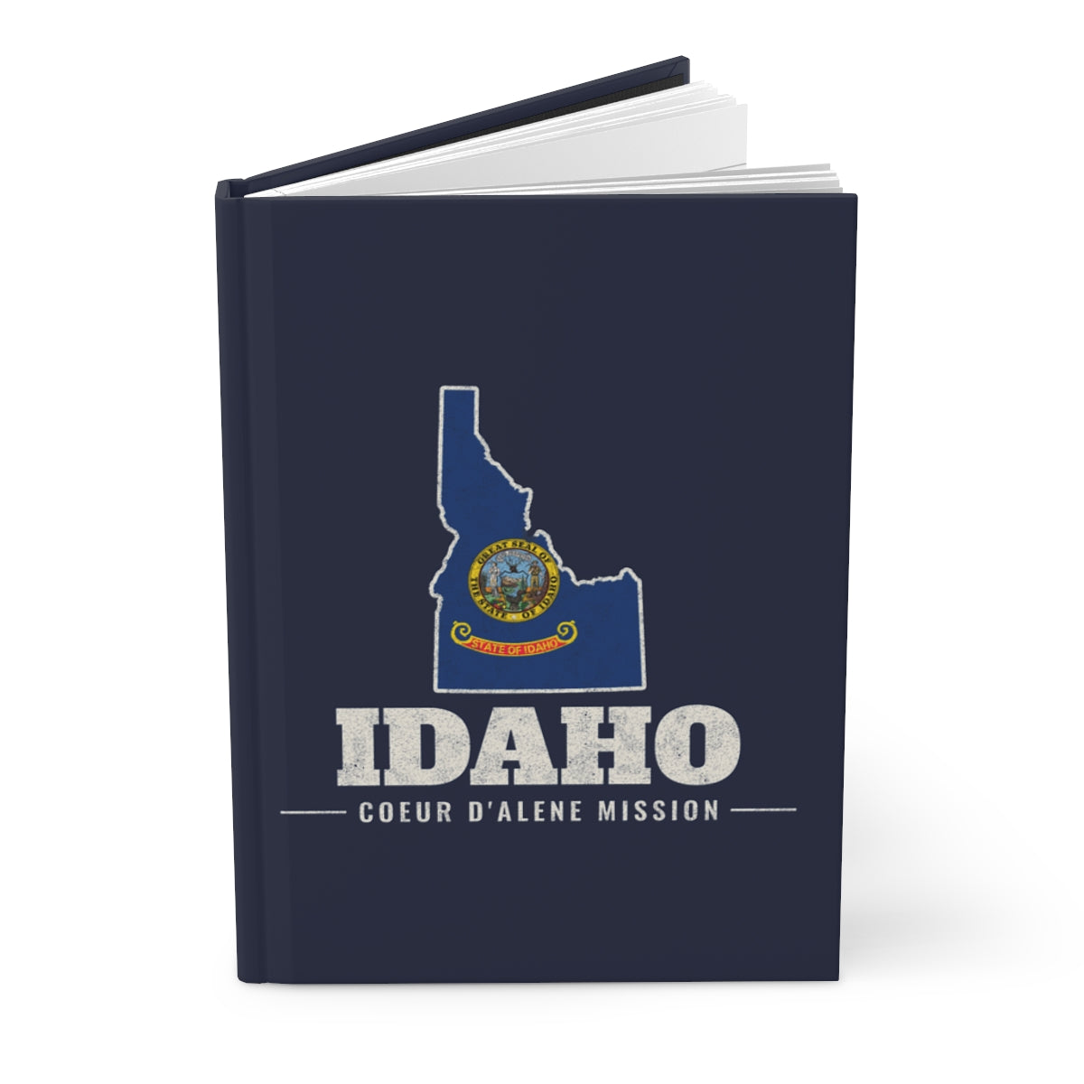 Idaho Coeur d'Alene Mission flag map journal by Weak Things view 3