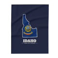 Idaho Idaho Falls Mission flag map fleece blanket by Weak Things