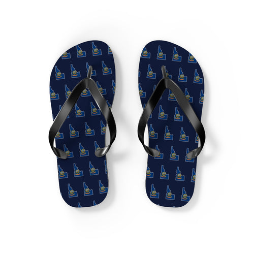 Idaho Mission flag map flip flops by Weak Things view 2