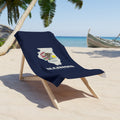 Illinois Chicago Mission flag map beach towel by Weak Things