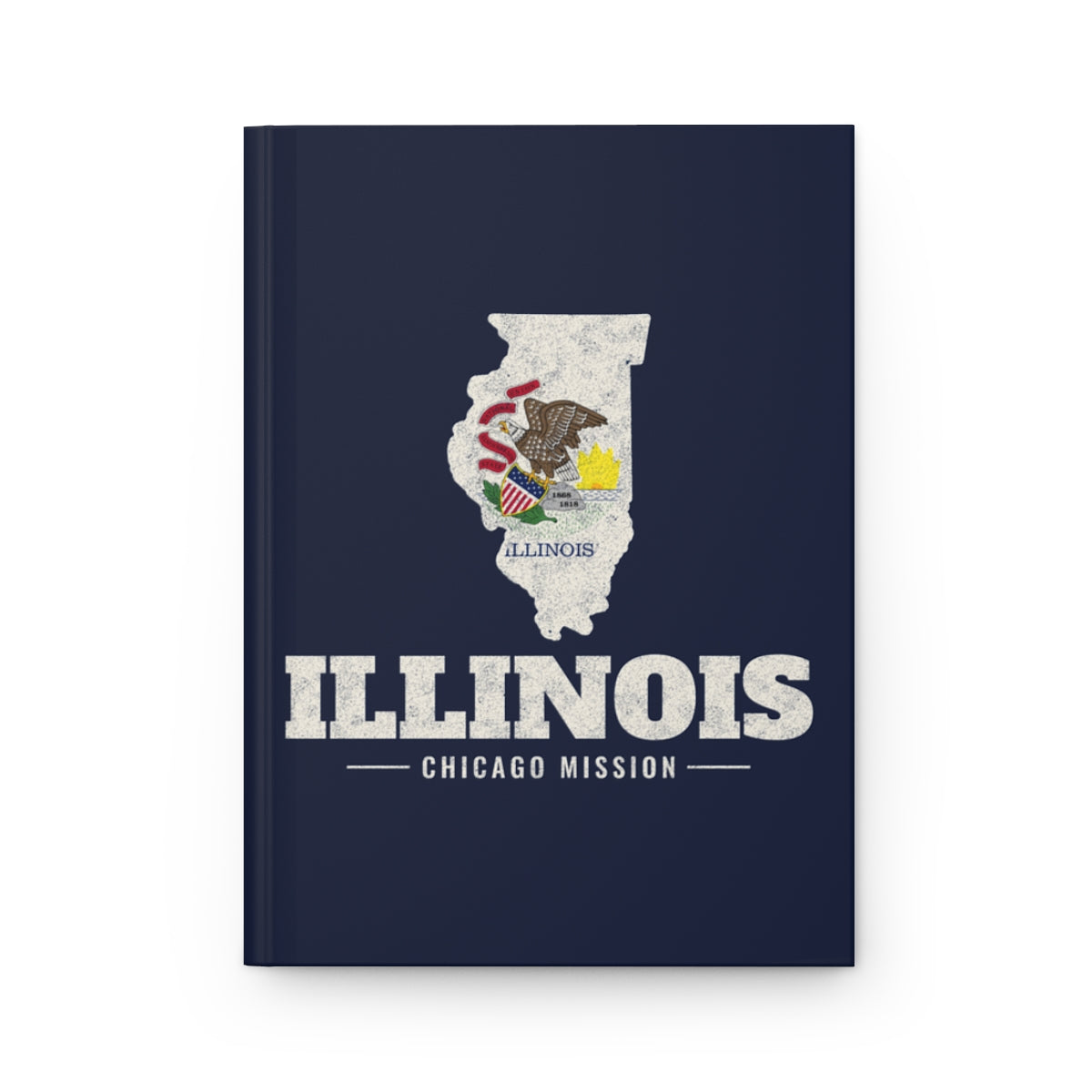 Illinois Chicago Mission flag map journal by Weak Things
