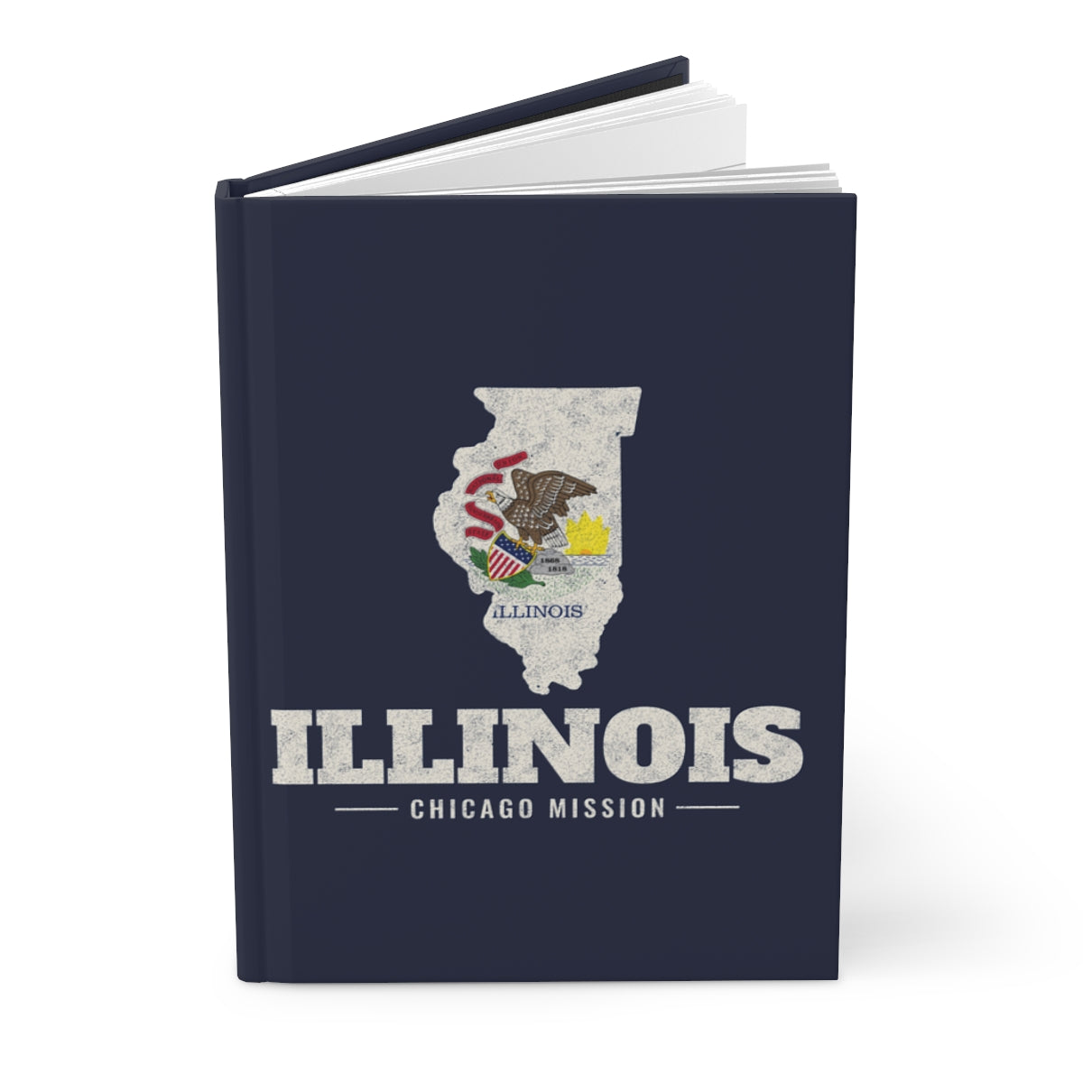 Illinois Chicago Mission flag map journal by Weak Things view 3