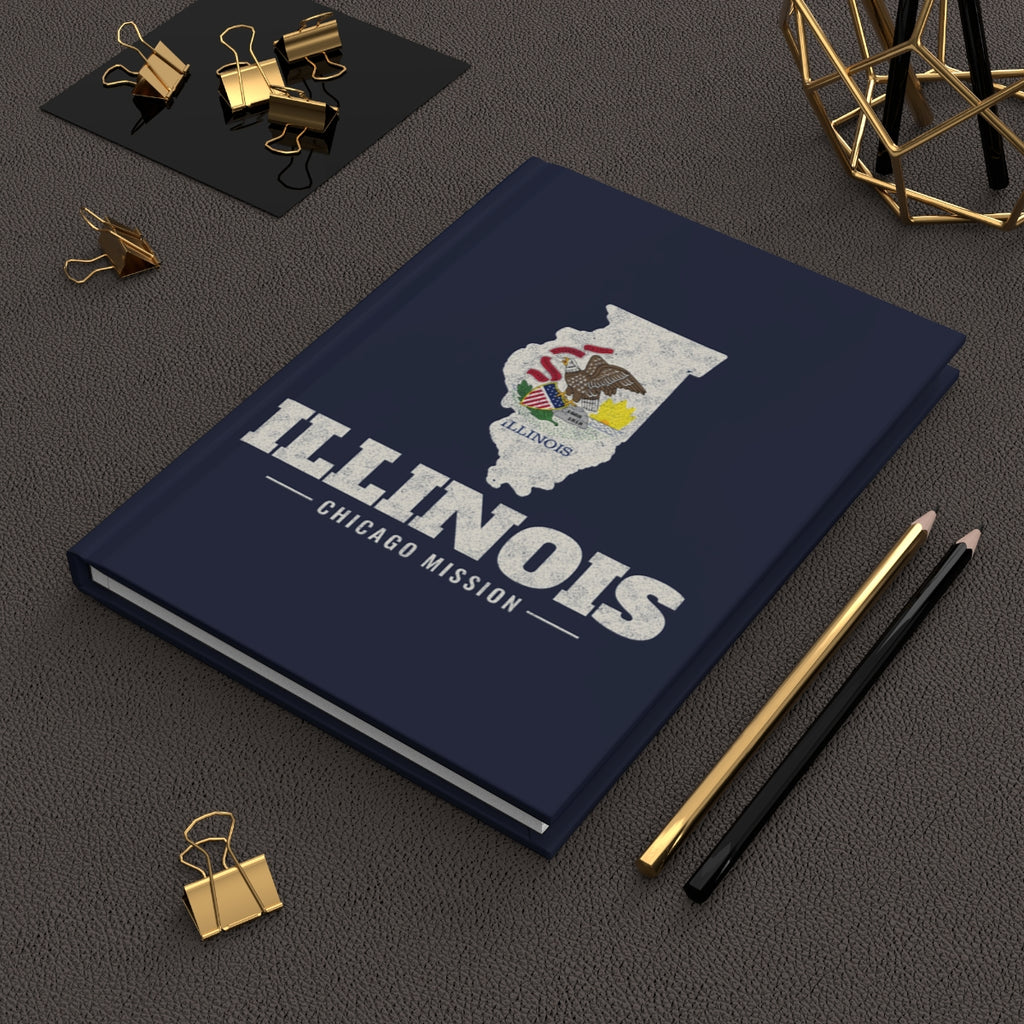 Illinois Chicago Mission flag map journal by Weak Things view 2