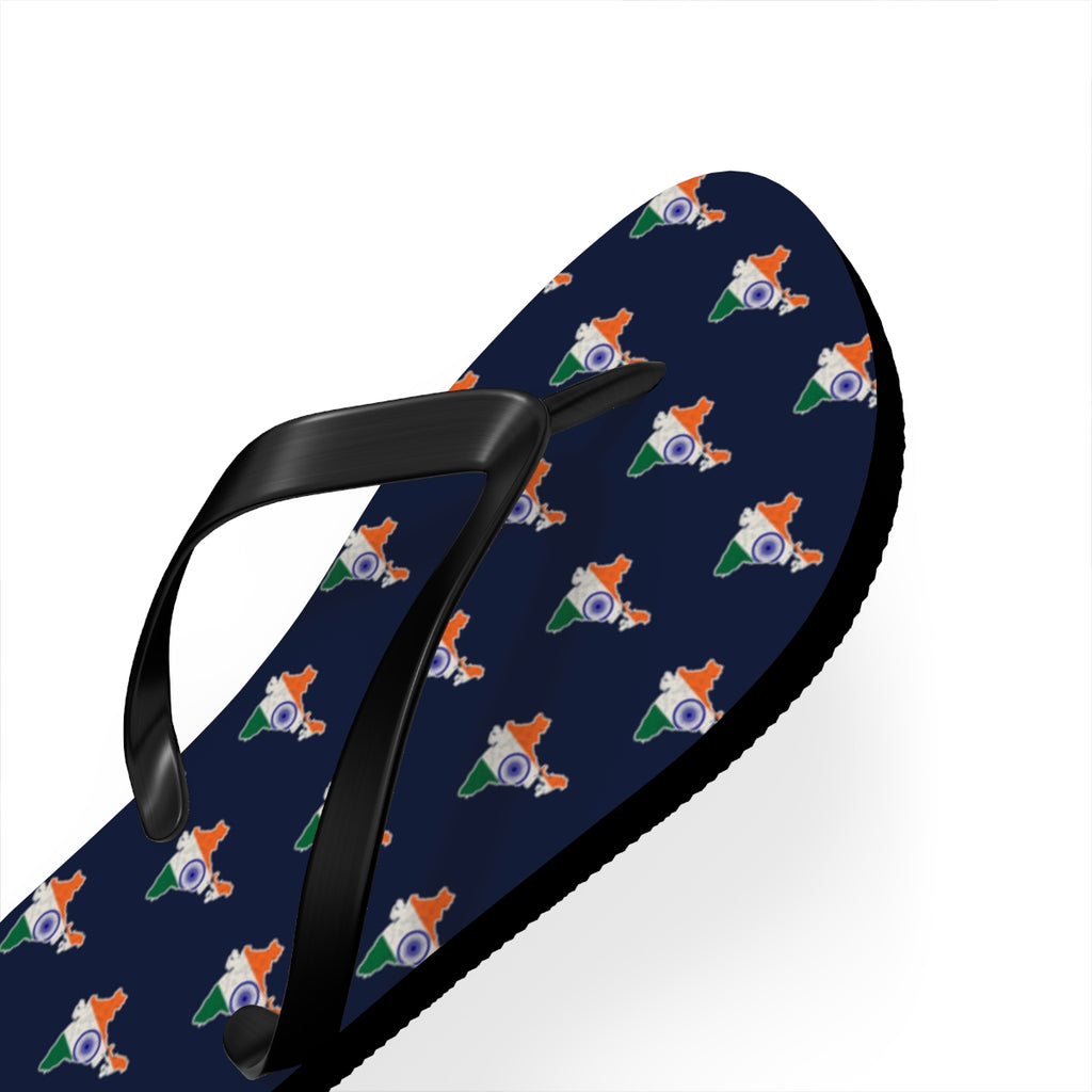 India Mission flag map flip flops by Weak Things view 3