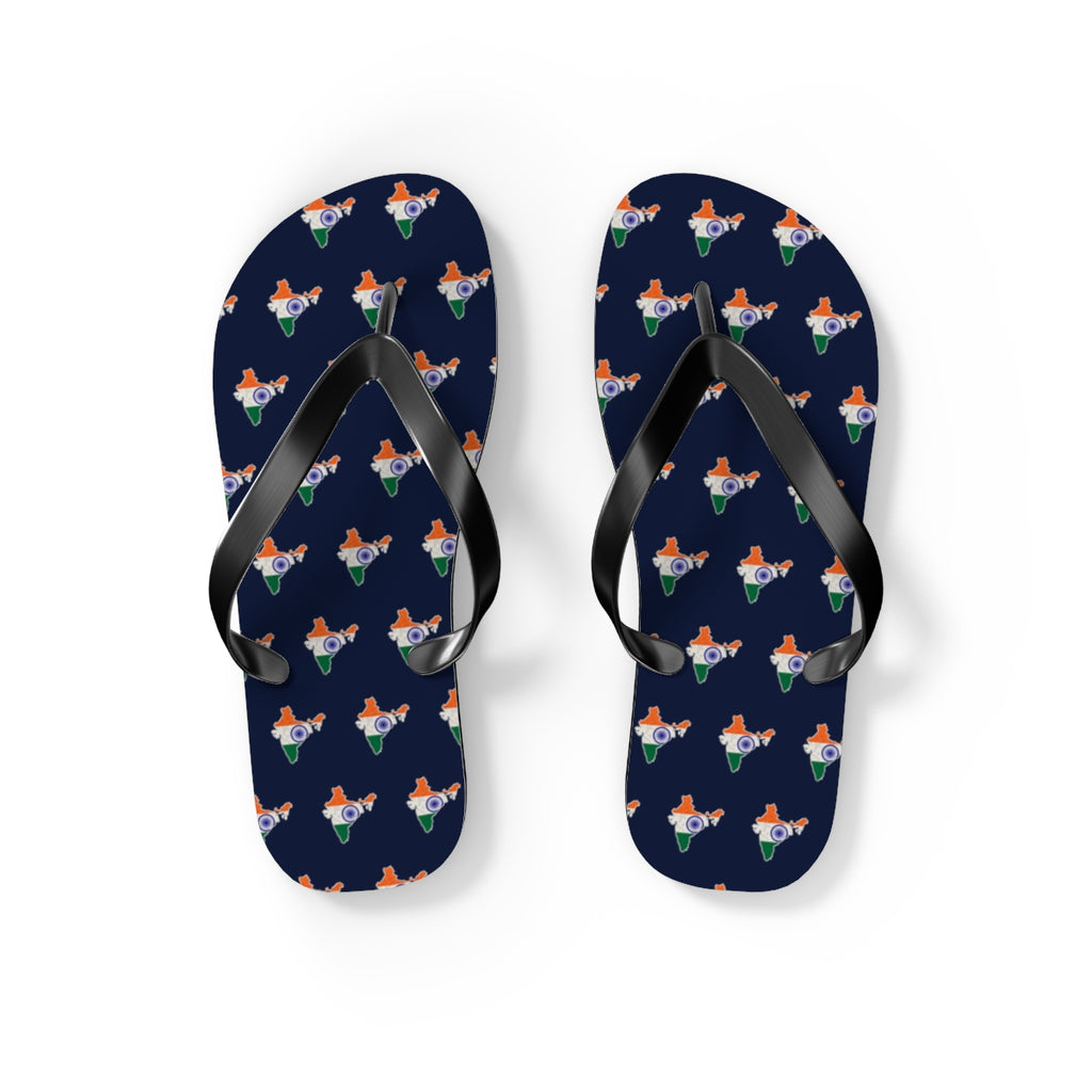 India Mission flag map flip flops by Weak Things view 2