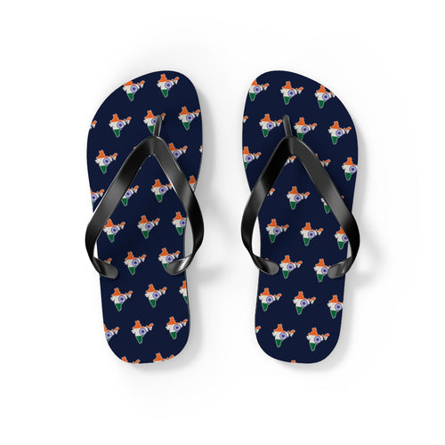 India Mission flag map flip flops by Weak Things view 2