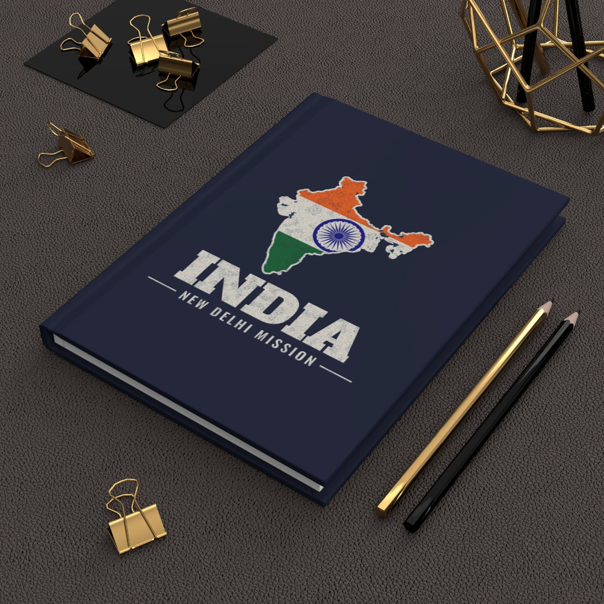India New Delhi Mission flag map journal by Weak Things view 2