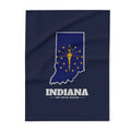 Indiana Fort Wayne Mission flag map fleece blanket by Weak Things