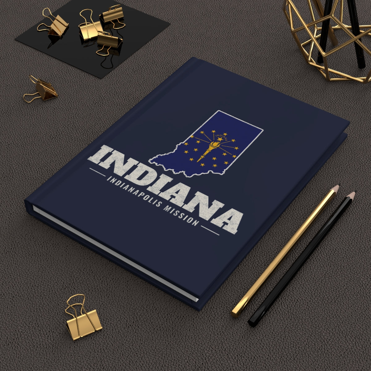 Indiana Indianapolis Mission flag map journal by Weak Things view 2