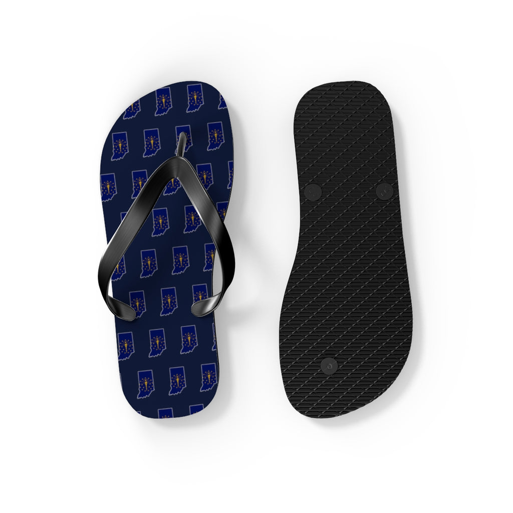 Indiana Mission flag map flip flops by Weak Things view 4