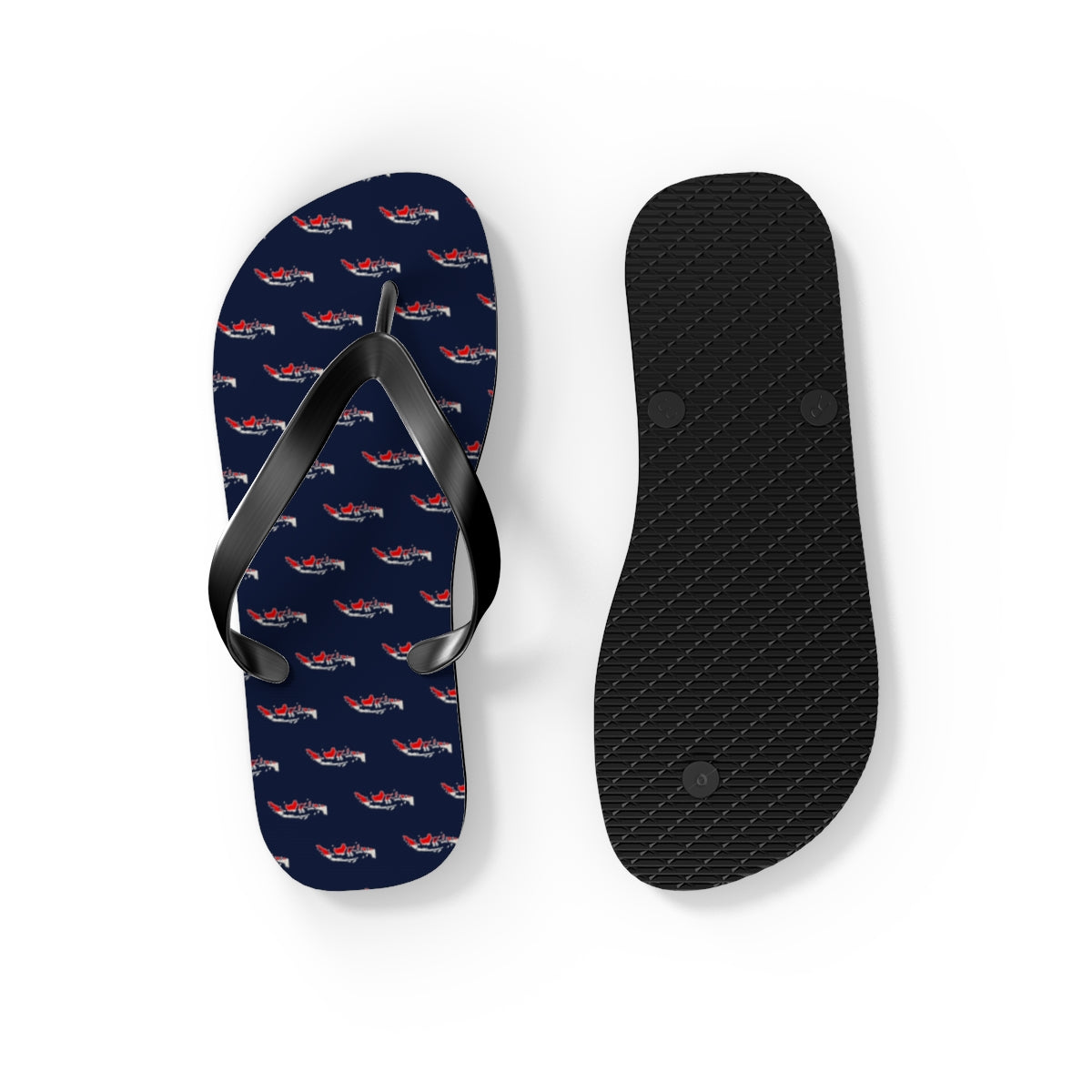 Indonesia Mission flag map flip flops by Weak Things view 4
