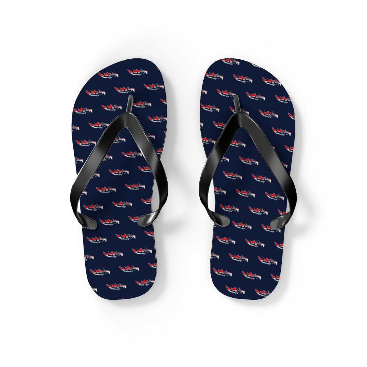 Indonesia Mission flag map flip flops by Weak Things view 2