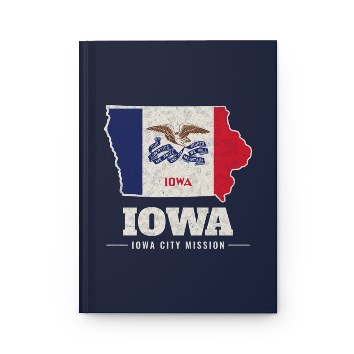 Iowa Iowa City Mission flag map journal by Weak Things