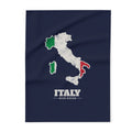 Italy Milan Mission flag map fleece blanket by Weak Things