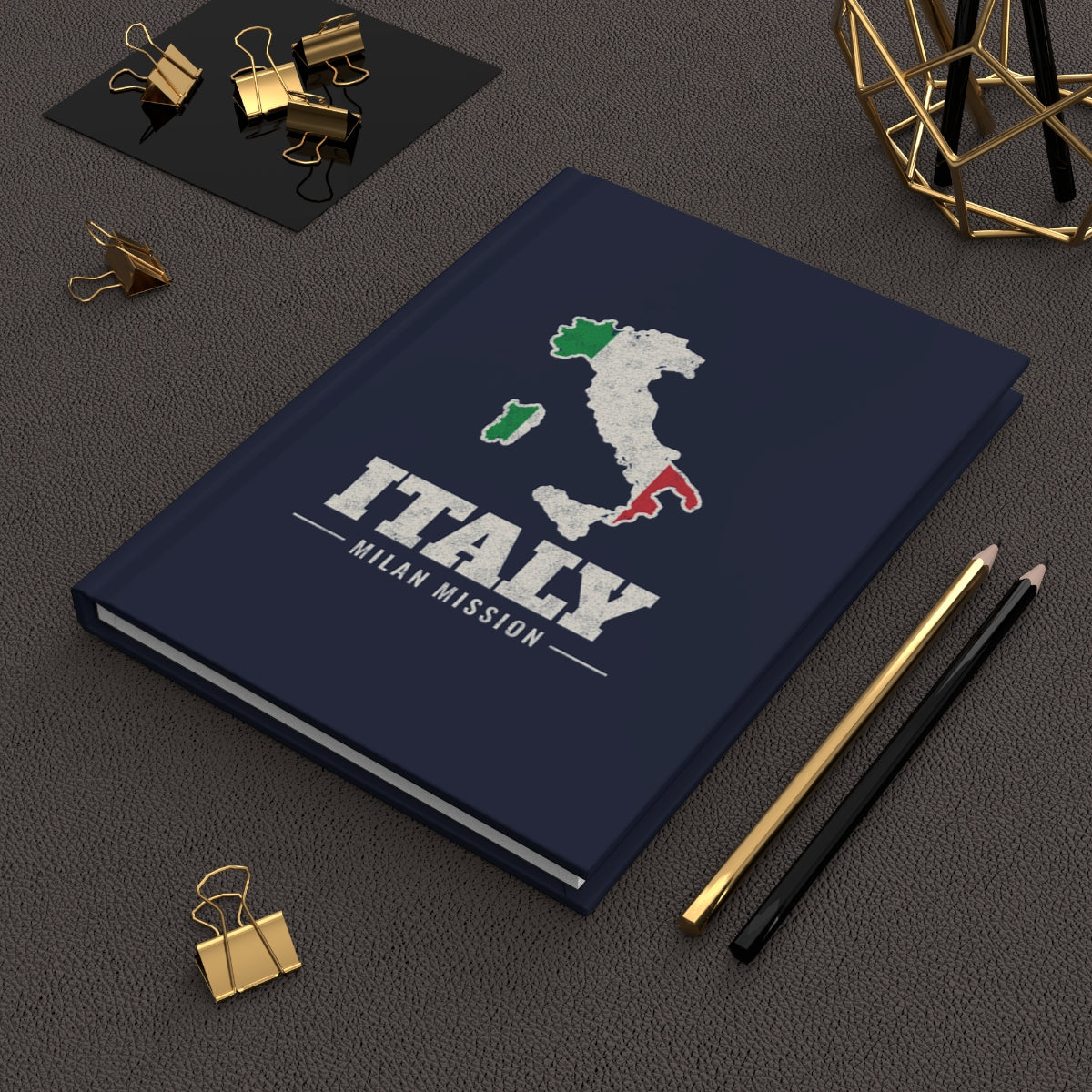 Italy Milan Mission flag map journal by Weak Things view 2