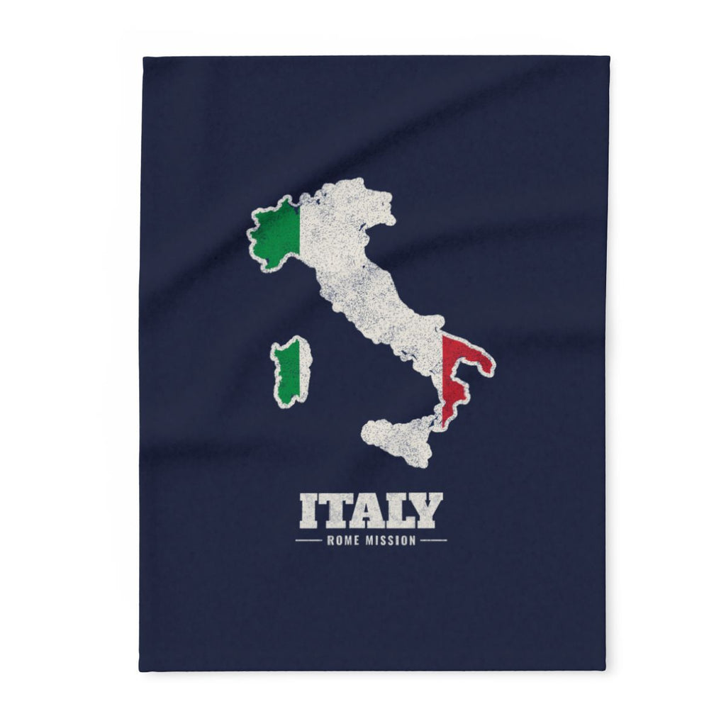 Italy Rome Mission flag map fleece blanket by Weak Things