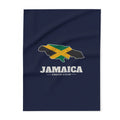 Jamaica Kingston Mission flag map fleece blanket by Weak Things